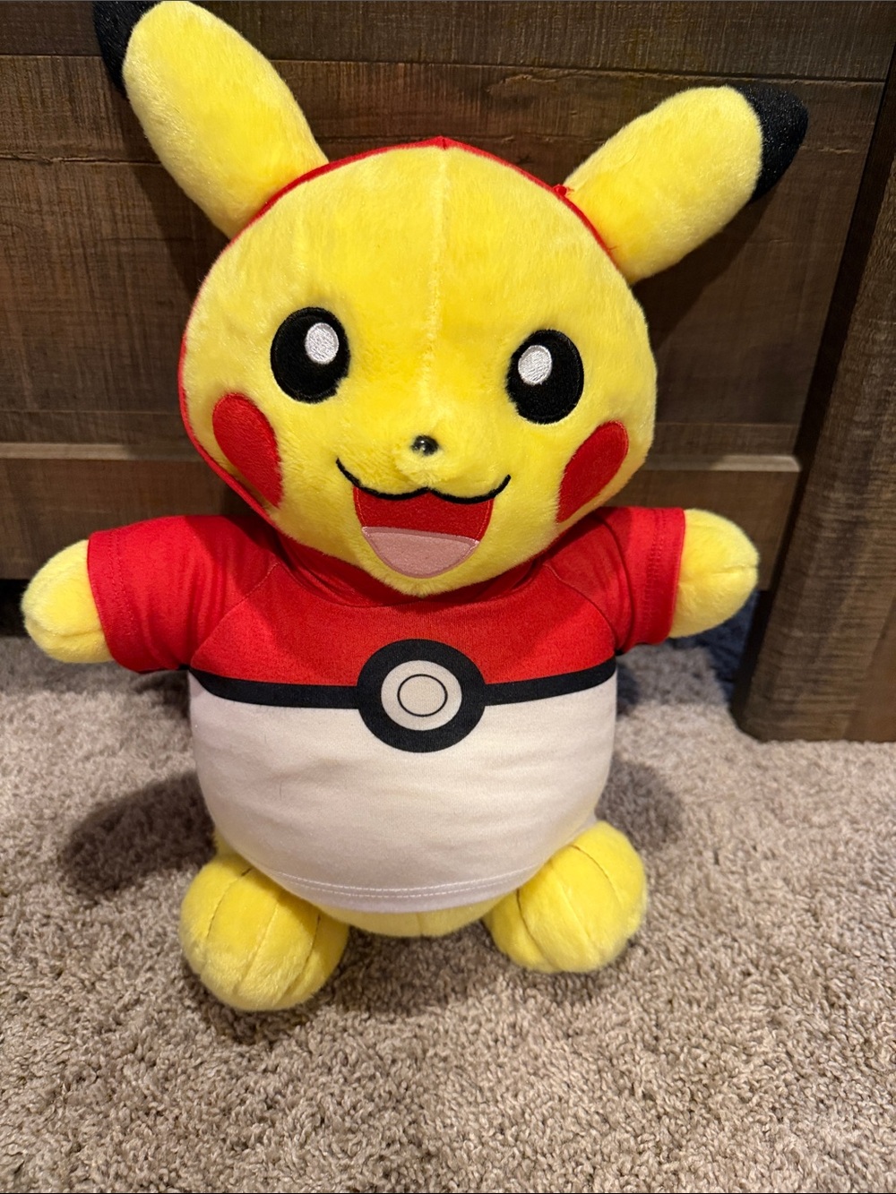 NWOT Pikachu BUILD A BEAR Plush Toy in Yellow and Red